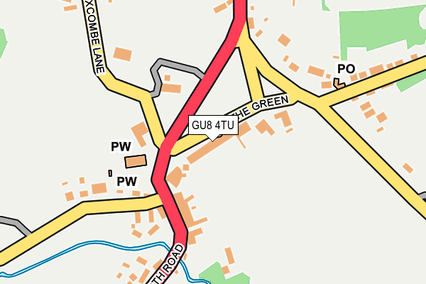 GU8 4TU map - OS OpenMap – Local (Ordnance Survey)