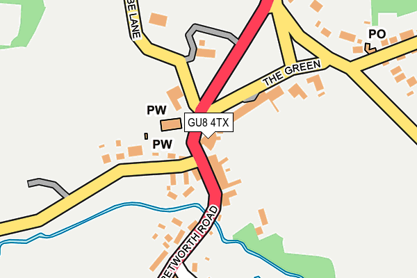 GU8 4TX map - OS OpenMap – Local (Ordnance Survey)