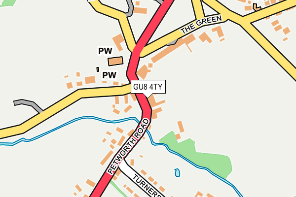 GU8 4TY map - OS OpenMap – Local (Ordnance Survey)