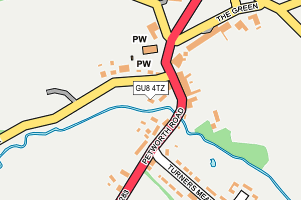 GU8 4TZ map - OS OpenMap – Local (Ordnance Survey)