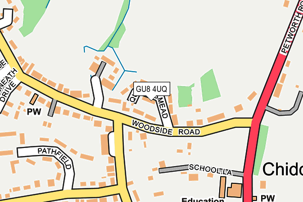 GU8 4UQ map - OS OpenMap – Local (Ordnance Survey)