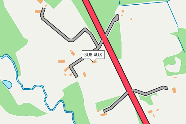 GU8 4UX map - OS OpenMap – Local (Ordnance Survey)
