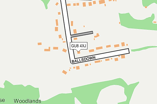 GU8 4XJ map - OS OpenMap – Local (Ordnance Survey)