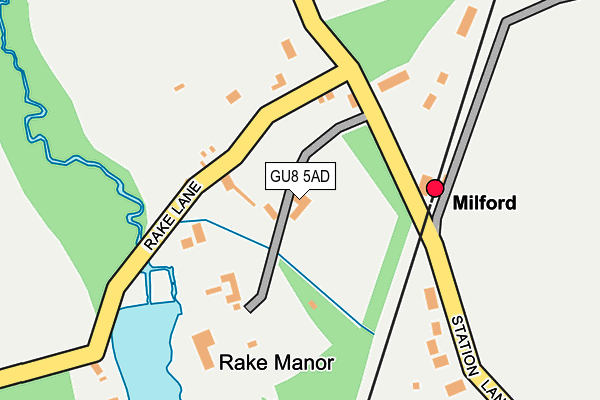 GU8 5AD map - OS OpenMap – Local (Ordnance Survey)