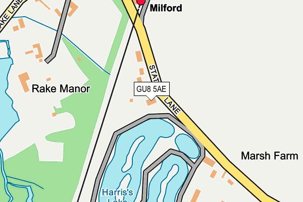 GU8 5AE map - OS OpenMap – Local (Ordnance Survey)