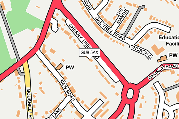 GU8 5AX map - OS OpenMap – Local (Ordnance Survey)