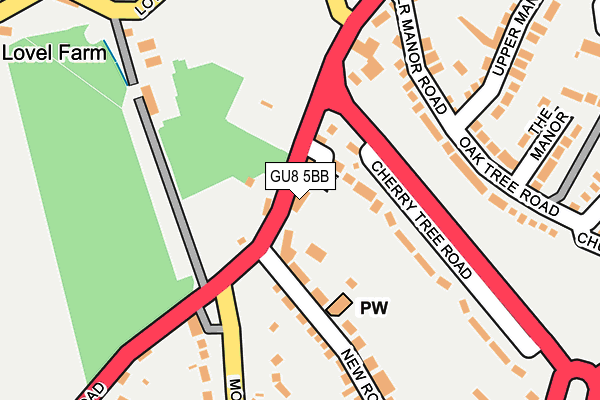 GU8 5BB map - OS OpenMap – Local (Ordnance Survey)