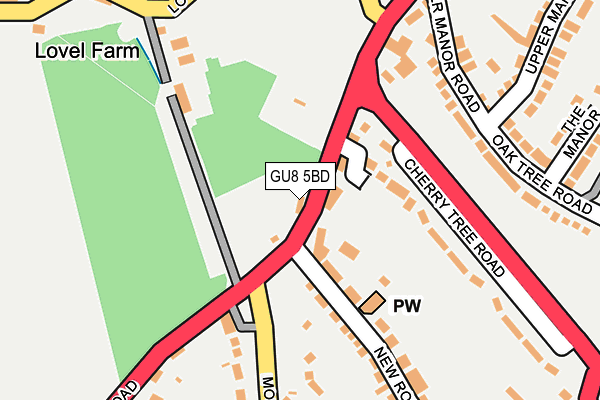 GU8 5BD map - OS OpenMap – Local (Ordnance Survey)