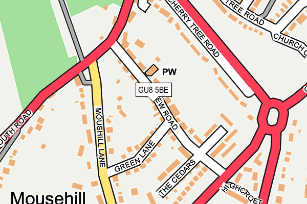 GU8 5BE map - OS OpenMap – Local (Ordnance Survey)