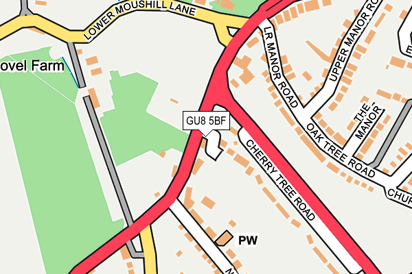 GU8 5BF map - OS OpenMap – Local (Ordnance Survey)