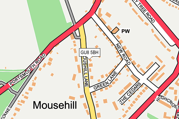 GU8 5BH map - OS OpenMap – Local (Ordnance Survey)