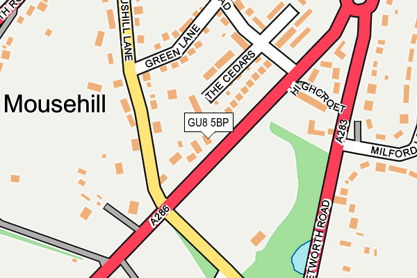 GU8 5BP map - OS OpenMap – Local (Ordnance Survey)