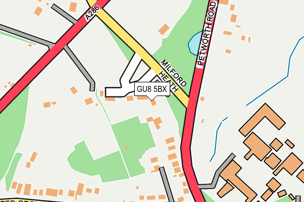 GU8 5BX map - OS OpenMap – Local (Ordnance Survey)