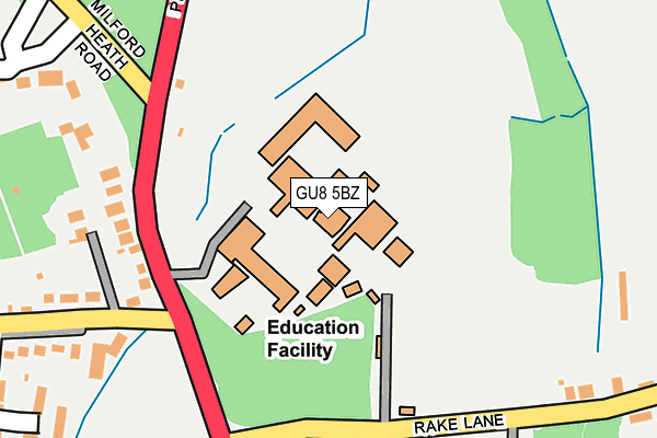 GU8 5BZ map - OS OpenMap – Local (Ordnance Survey)