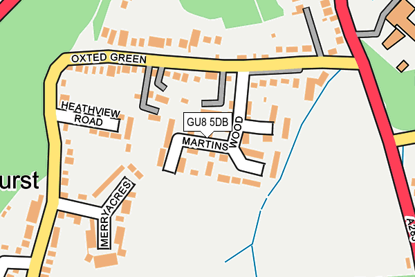 GU8 5DB map - OS OpenMap – Local (Ordnance Survey)