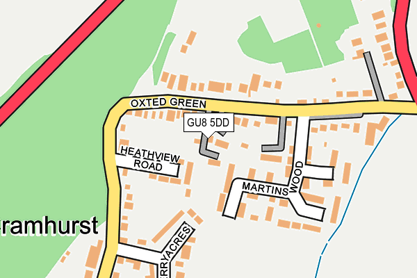 GU8 5DD map - OS OpenMap – Local (Ordnance Survey)