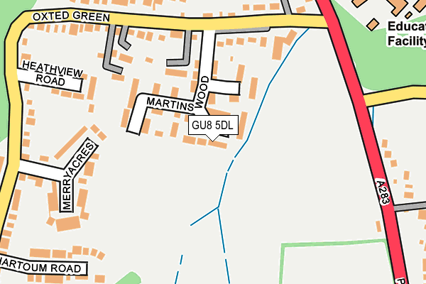 GU8 5DL map - OS OpenMap – Local (Ordnance Survey)