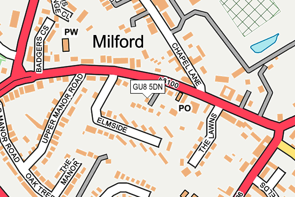 GU8 5DN map - OS OpenMap – Local (Ordnance Survey)