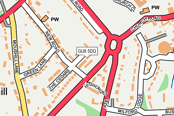 GU8 5DQ map - OS OpenMap – Local (Ordnance Survey)