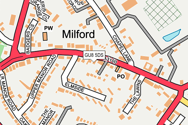 GU8 5DS map - OS OpenMap – Local (Ordnance Survey)