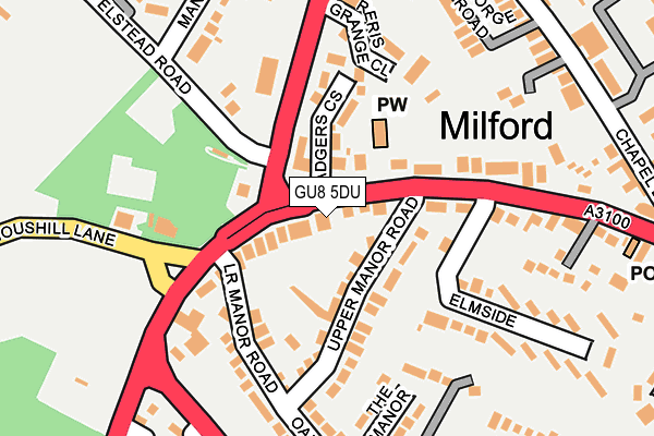 GU8 5DU map - OS OpenMap – Local (Ordnance Survey)