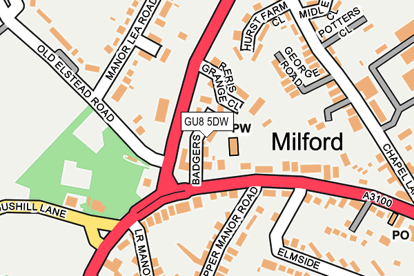 GU8 5DW map - OS OpenMap – Local (Ordnance Survey)