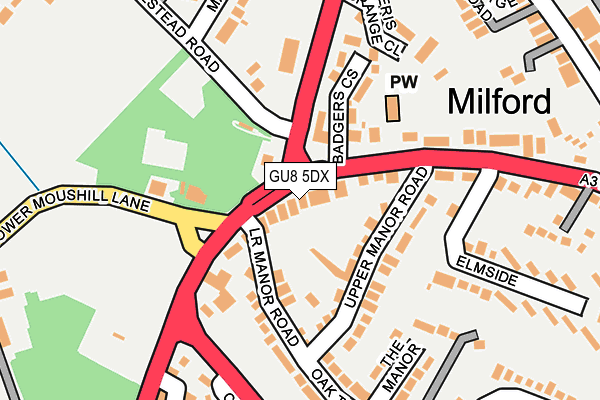GU8 5DX map - OS OpenMap – Local (Ordnance Survey)