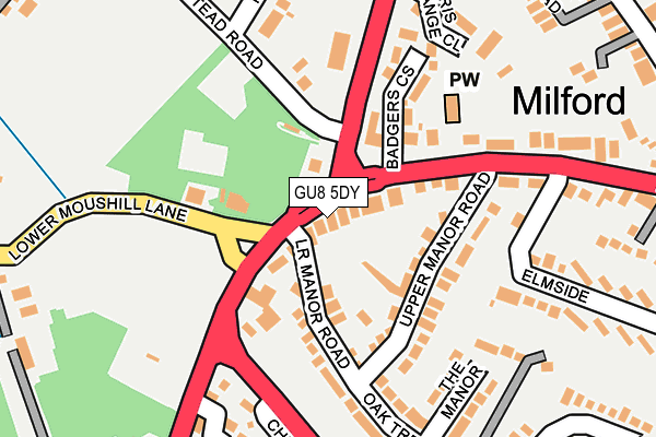 GU8 5DY map - OS OpenMap – Local (Ordnance Survey)