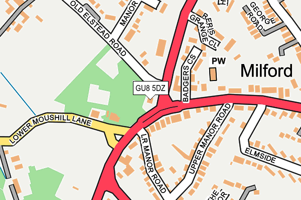 GU8 5DZ map - OS OpenMap – Local (Ordnance Survey)