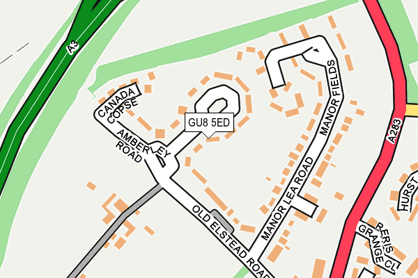 GU8 5ED map - OS OpenMap – Local (Ordnance Survey)