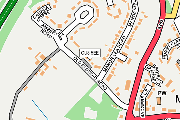 GU8 5EE map - OS OpenMap – Local (Ordnance Survey)