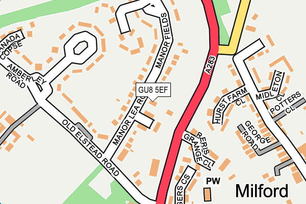 GU8 5EF map - OS OpenMap – Local (Ordnance Survey)