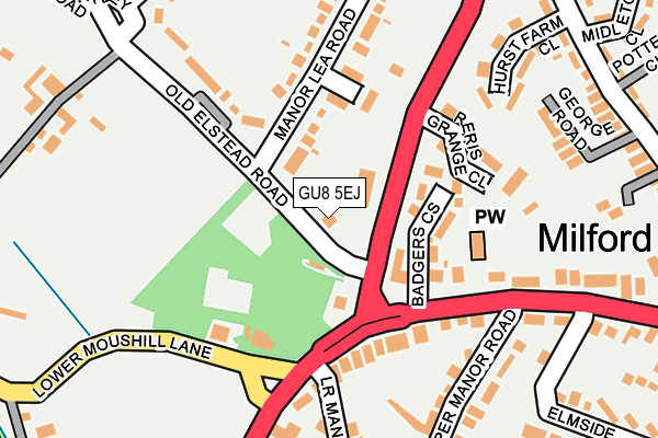 GU8 5EJ map - OS OpenMap – Local (Ordnance Survey)