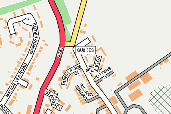 GU8 5ES map - OS OpenMap – Local (Ordnance Survey)