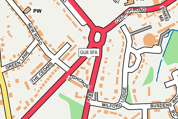 GU8 5FA map - OS OpenMap – Local (Ordnance Survey)