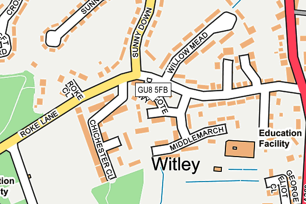 GU8 5FB map - OS OpenMap – Local (Ordnance Survey)