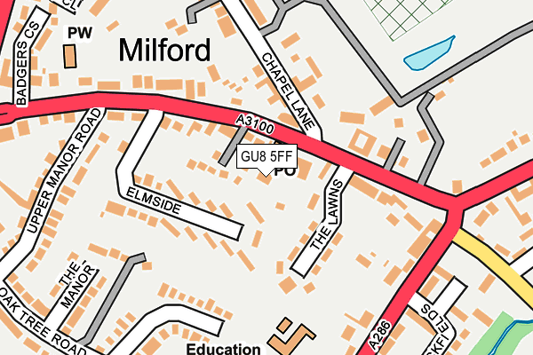 GU8 5FF map - OS OpenMap – Local (Ordnance Survey)