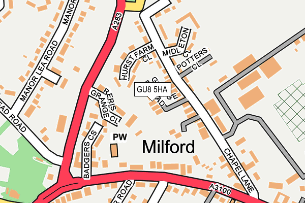 GU8 5HA map - OS OpenMap – Local (Ordnance Survey)