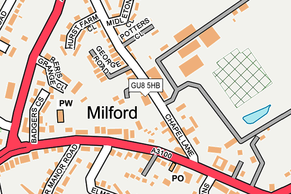 GU8 5HB map - OS OpenMap – Local (Ordnance Survey)