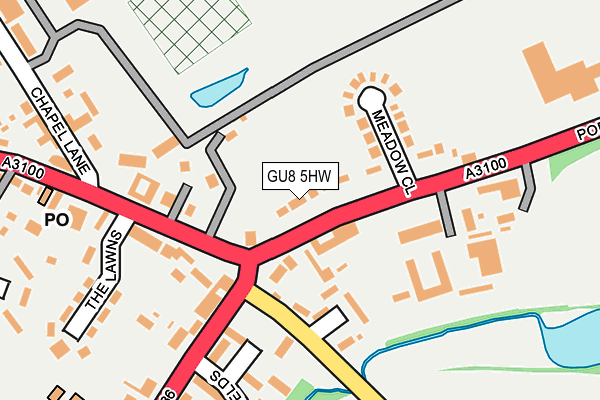 GU8 5HW map - OS OpenMap – Local (Ordnance Survey)