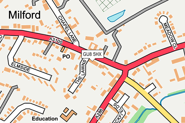 GU8 5HX map - OS OpenMap – Local (Ordnance Survey)