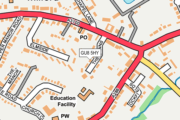 GU8 5HY map - OS OpenMap – Local (Ordnance Survey)