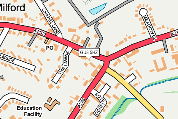 GU8 5HZ map - OS OpenMap – Local (Ordnance Survey)