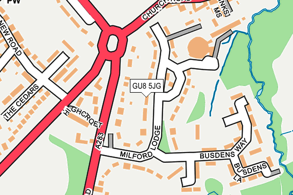 GU8 5JG map - OS OpenMap – Local (Ordnance Survey)