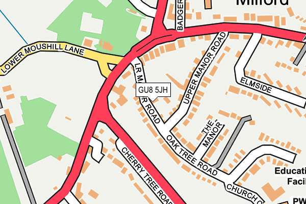 GU8 5JH map - OS OpenMap – Local (Ordnance Survey)