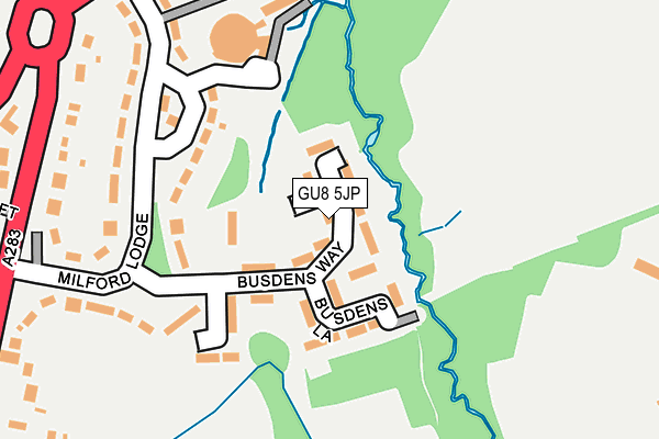GU8 5JP map - OS OpenMap – Local (Ordnance Survey)