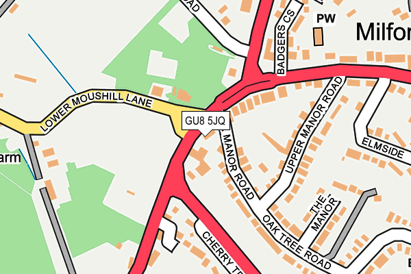 GU8 5JQ map - OS OpenMap – Local (Ordnance Survey)