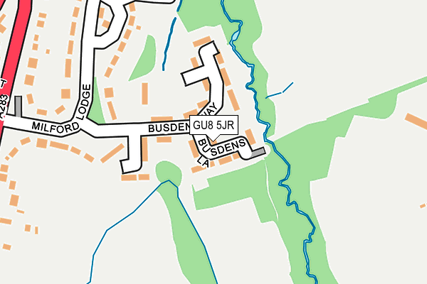 GU8 5JR map - OS OpenMap – Local (Ordnance Survey)