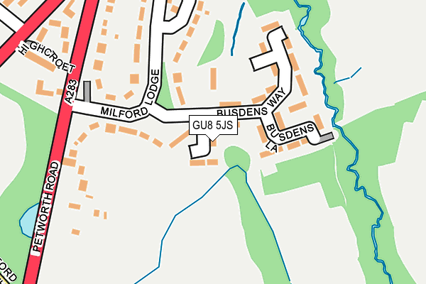 GU8 5JS map - OS OpenMap – Local (Ordnance Survey)
