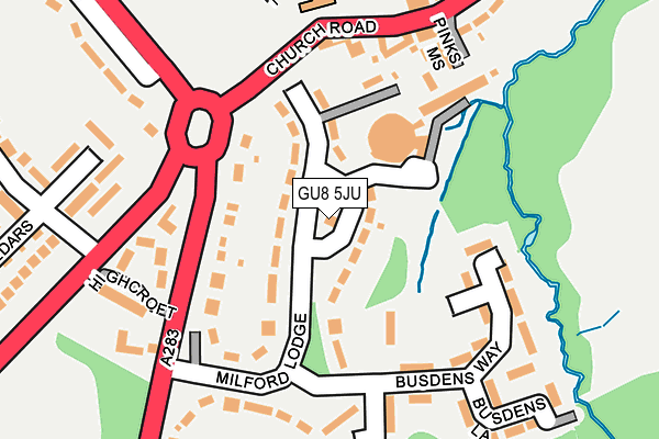 GU8 5JU map - OS OpenMap – Local (Ordnance Survey)